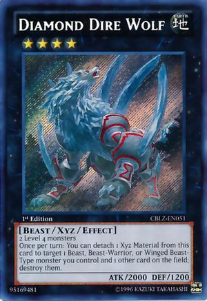 Diamond Dire Wolf (CBLZ-EN051) - Cosmo Blazer 1st Edition
