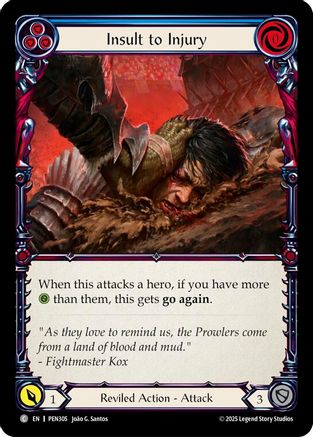 Insult To Injury (Blue) (Regular) [PEN305] (Compendium of Rathe)