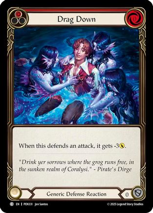 Drag Down (Red) (Regular) [PEN331] (Compendium of Rathe)