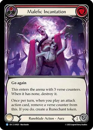 Malefic Incantation (Red) (Regular) [SVI021] (Silver Age Chapter 1)