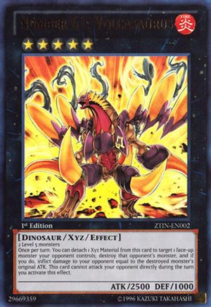 Number 61: Volcasaurus (ZTIN-EN002) - 2013 Zexal Collection Tin 1st Edition