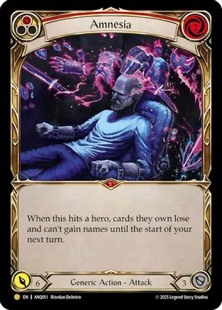 Amnesia (Red) (Gold) [ANQ011] (Compendium of Rathe - Antiquity Pack)  Rainbow Foil