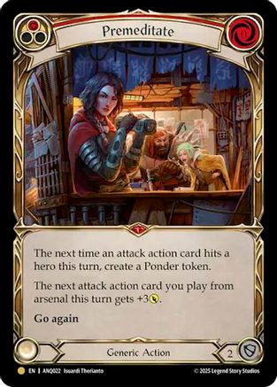 Premeditate (Red) (Gold) [ANQ022] (Compendium of Rathe - Antiquity Pack)  Rainbow Foil
