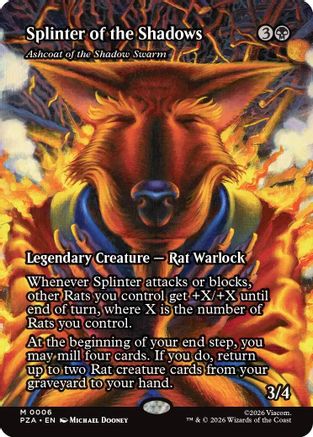 Splinter of the Shadows / / Ashcoat of the Shadow Swarm (Borderless) [Teenage Mutant Ninja Turtles Eternal-Legal]