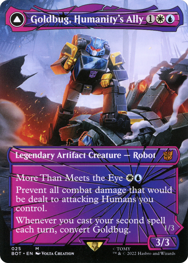 Goldbug, Humanity's Ally // Goldbug, Scrappy Scout (Shattered Glass) [Transformers]