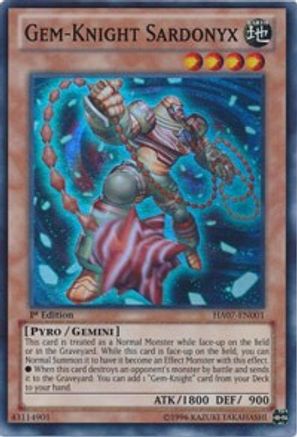 Gem-Knight Sardonyx (HA07-EN001) - Hidden Arsenal 7: Knight of Stars Unlimited
