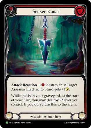 Seeker Kunai (Red) (GEM111) - GEM Pack 4 Cold Foil