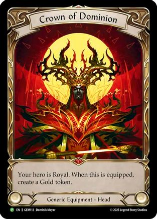 Crown of Dominion (Golden) (GEM112) - GEM Pack 4 Rainbow Foil