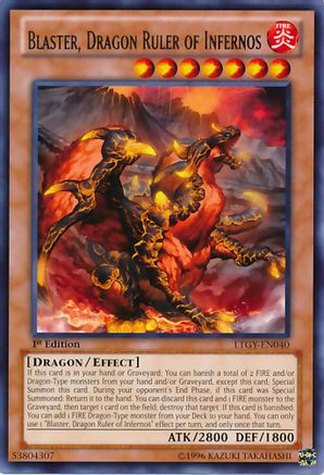 Blaster, Dragon Ruler of Infernos (LTGY-EN040) - Lord of the Tachyon Galaxy Unlimited