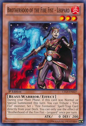 Brotherhood of the Fire Fist - Leopard (LTGY-EN027) - Lord of the Tachyon Galaxy 1st Edition