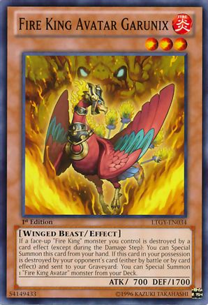 Fire King Avatar Garunix (LTGY-EN034) - Lord of the Tachyon Galaxy 1st Edition
