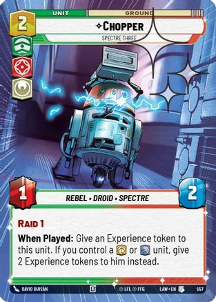Chopper - Spectre Three (Hyperspace Foil) (557) - A Lawless Time Foil