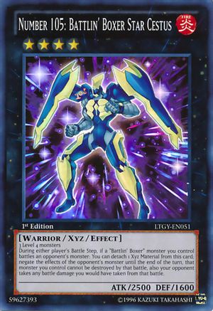 Number 105: Battlin' Boxer Star Cestus (LTGY-EN051) - Lord of the Tachyon Galaxy 1st Edition