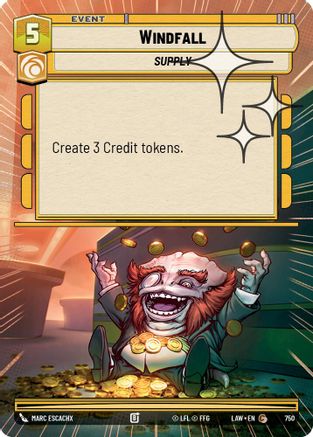 Windfall (Hyperspace Foil) (750) - A Lawless Time Foil