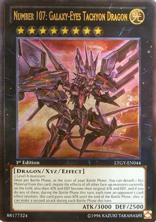 Number 107: Galaxy-Eyes Tachyon Dragon (UTR) (LTGY-EN044) - Lord of the Tachyon Galaxy 1st Edition