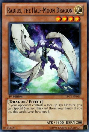 Radius, the Half-Moon Dragon (LTGY-EN014) - Lord of the Tachyon Galaxy 1st Edition