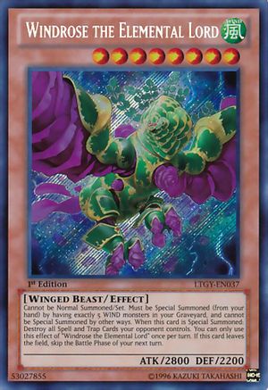Windrose the Elemental Lord (LTGY-EN037) - Lord of the Tachyon Galaxy Unlimited