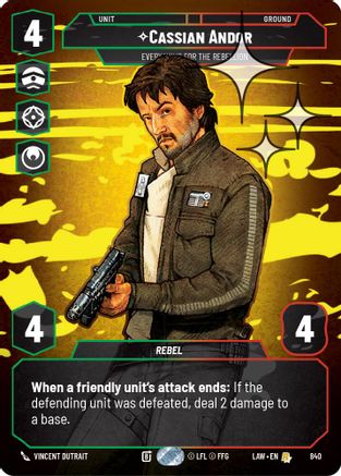 Cassian Andor - Everything for the Rebellion (Prestige Foil) (840) - A Lawless Time Foil