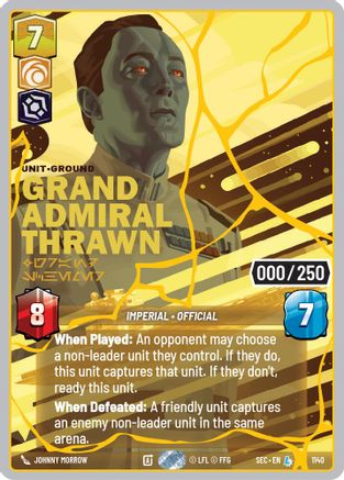 Grand Admiral Thrawn - Grand Schemer (Serialized) (Gold) (1140) - Secrets of Power Foil