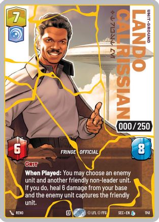 Lando Calrissian - Trust Me (Serialized) (Gold) (1141) - Secrets of Power Foil