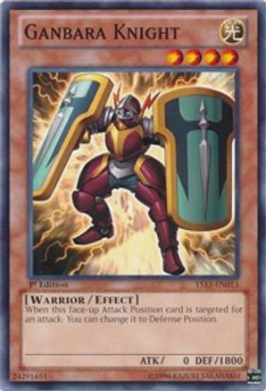 Ganbara Knight (YS13-EN013) - Super Starter: V for Victory 1st Edition
