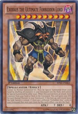 Exodius the Ultimate Forbidden Lord (BP02-EN063) - Battle Pack 2: War of the Giants 1st Edition