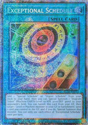 Exceptional Schedule (Starlight Rare) (BLZD-EN054) - Blazing Dominion 1st Edition