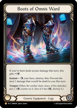 Boots of Omnis Ward (OMN204) - Omens of the Third Age Rainbow Foil