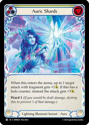 Auric Shards (Yellow) (OMN028) - Omens of the Third Age Rainbow Foil