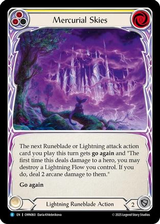 Mercurial Skies (Yellow) (OMN060) - Omens of the Third Age Rainbow Foil