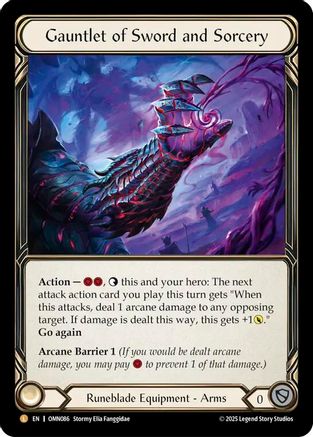 Gauntlet of Sword and Sorcery (OMN086) - Omens of the Third Age Rainbow Foil