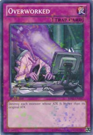 Overworked (Mosaic Rare) (BP02-EN197) - Battle Pack 2: War of the Giants 1st Edition