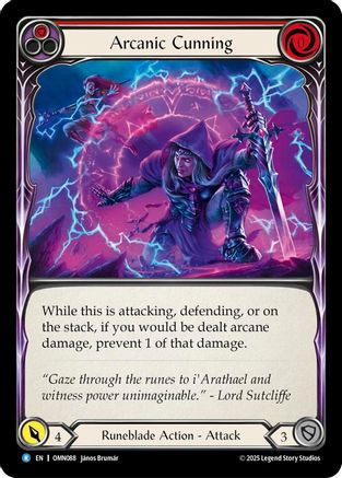Arcanic Cunning (Red) (OMN088) - Omens of the Third Age Rainbow Foil