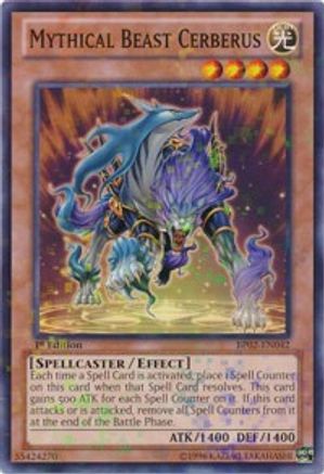 Mythical Beast Cerberus (Mosaic Rare) (BP02-EN042) - Battle Pack 2: War of the Giants Unlimited