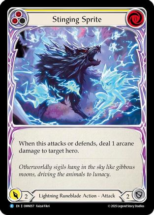 Stinging Sprite (Yellow) (OMN057) - Omens of the Third Age Rainbow Foil