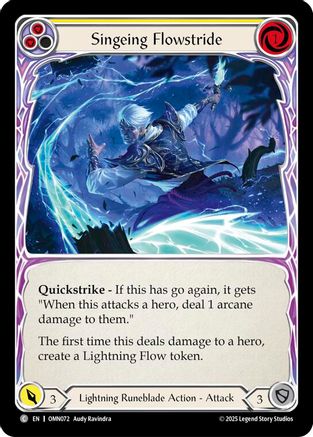 Singeing Flowstride (Yellow) (OMN072) - Omens of the Third Age