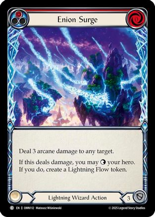 Enion Surge (Red) (OMN112) - Omens of the Third Age Rainbow Foil