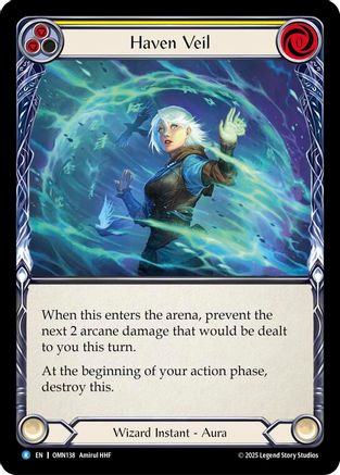 Haven Veil (Yellow) (OMN138) - Omens of the Third Age Rainbow Foil