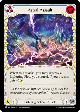 Astral Assault (Blue) (OMN162) - Omens of the Third Age Rainbow Foil