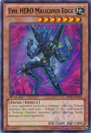 Evil HERO Malicious Edge (Mosaic Rare) (BP02-EN054) - Battle Pack 2: War of the Giants Unlimited