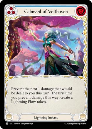 Calmveil Of Volthaven (Blue) (OMN186) - Omens of the Third Age Rainbow Foil