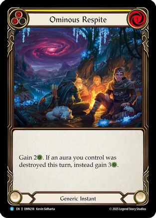 Ominous Respite (Yellow) (OMN218) - Omens of the Third Age Rainbow Foil