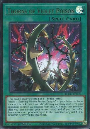 Thorns of Violet Poison (BLGG-EN039) - Battles of Legend: Glorious Gallery 1st Edition