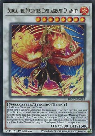 Zoroa, the Magistus Conflagrant Calamity (BLGG-EN093) - Battles of Legend: Glorious Gallery 1st Edition
