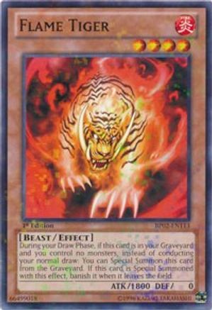 Flame Tiger (Mosaic Rare) (BP02-EN113) - Battle Pack 2: War of the Giants Unlimited