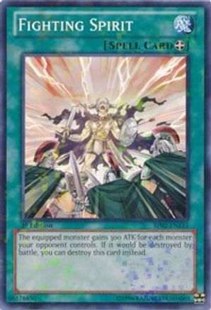 Fighting Spirit (Mosaic Rare) (BP02-EN153) - Battle Pack 2: War of the Giants Unlimited