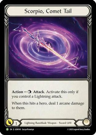 Scorpio, Comet Tail (GEM143-CF) - Gem Pack 5 Cold Foil