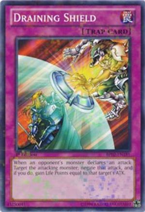 Draining Shield (Mosaic Rare) (BP02-EN181) - Battle Pack 2: War of the Giants Unlimited