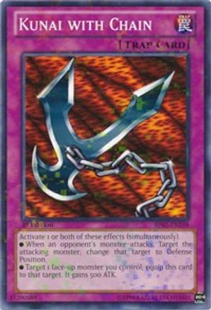 Kunai with Chain (Mosaic Rare) (BP02-EN198) - Battle Pack 2: War of the Giants Unlimited