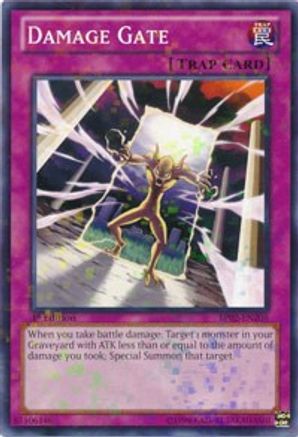 Damage Gate (Mosaic Rare) (BP02-EN205) - Battle Pack 2: War of the Giants 1st Edition